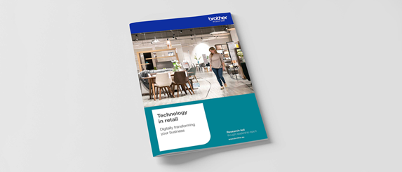 Retail report front cover on grey background